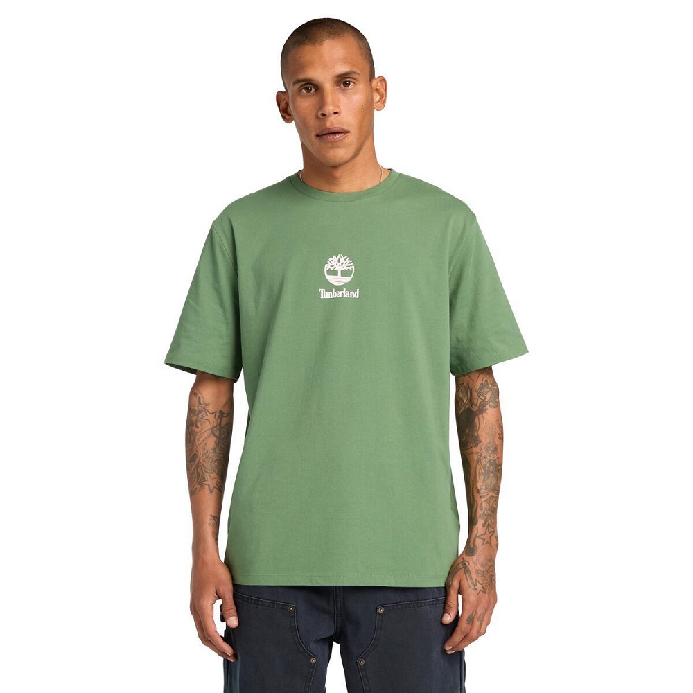 TIMBERLAND</br>Timberland SS Small Logo Print All Gender Authentic Tee A6WWT-A6Z Ανδρικό T-shirt Πράσινο