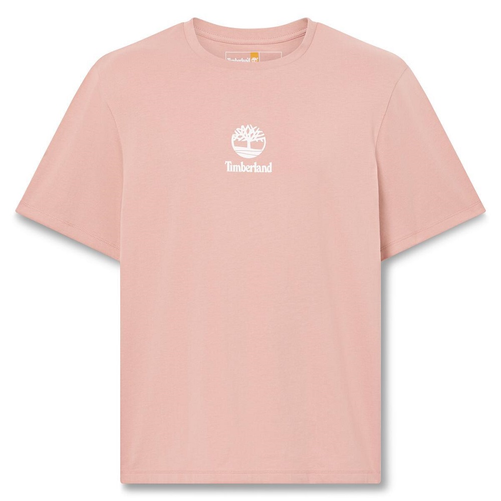 TIMBERLAND</br>Timberland SS Small Logo Print All Gender Authentic Tee A6WWT-R85 Ανδρικό T-shirt Ροζ