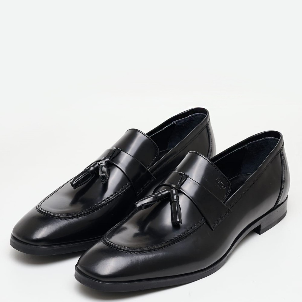 BOSS</br>Ανδρικά Μοκασίνια/Loafers Μαύρο Δέρμα A7517 SPAZZOLAT Boss BOSS</br>Ανδρικά Μοκασίνια/Loafers Μαύρο Δέρμα A7517 SPAZZOLAT Boss