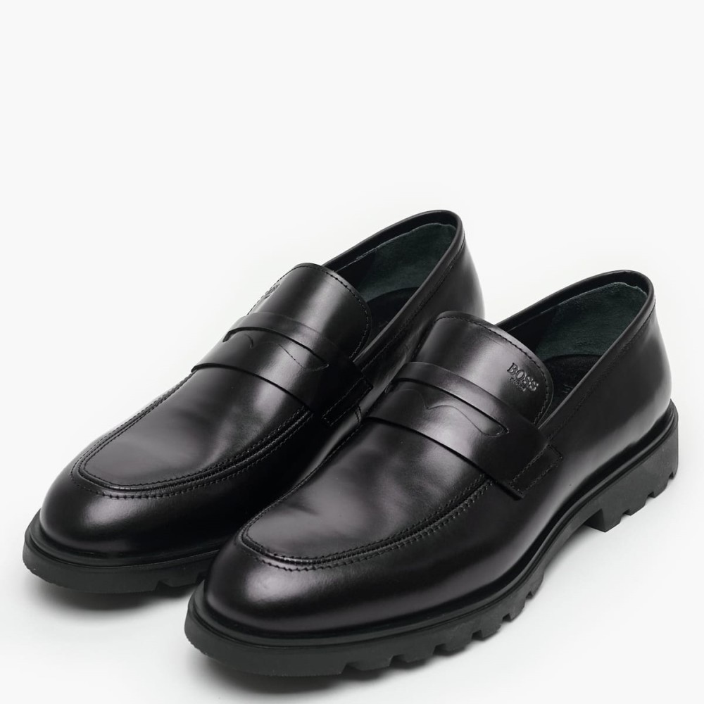 BOSS</br>Ανδρικά Μοκασίνια/Loafers Μαύρο Δέρμα A7575 DAKKAR Boss BOSS</br>Ανδρικά Μοκασίνια/Loafers Μαύρο Δέρμα A7575 DAKKAR Boss