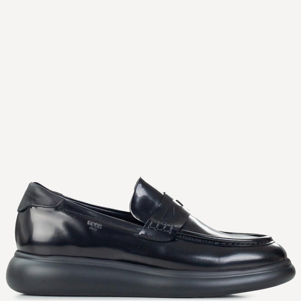 BOSS</br>Ανδρικά Μοκασίνια/Loafers Μαύρο Δέρμα A7606 FLORENTIC Boss BOSS</br>Ανδρικά Μοκασίνια/Loafers Μαύρο Δέρμα A7606 FLORENTIC Boss