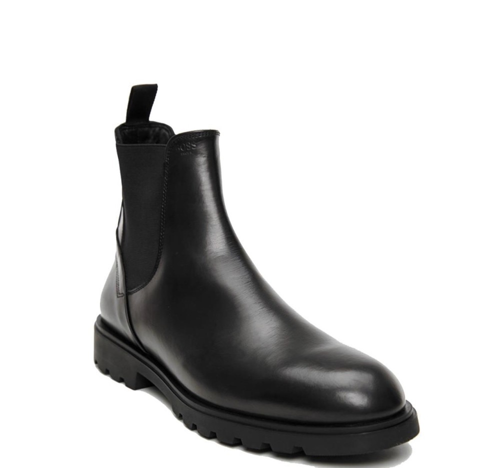 BOSS</br>Boss A7631 BERGAMO Ανδρικά Μποτάκια Μαύρο Δέρμα Chelsea BOSS</br>Boss A7631 BERGAMO Ανδρικά Μποτάκια Μαύρο Δέρμα Chelsea
