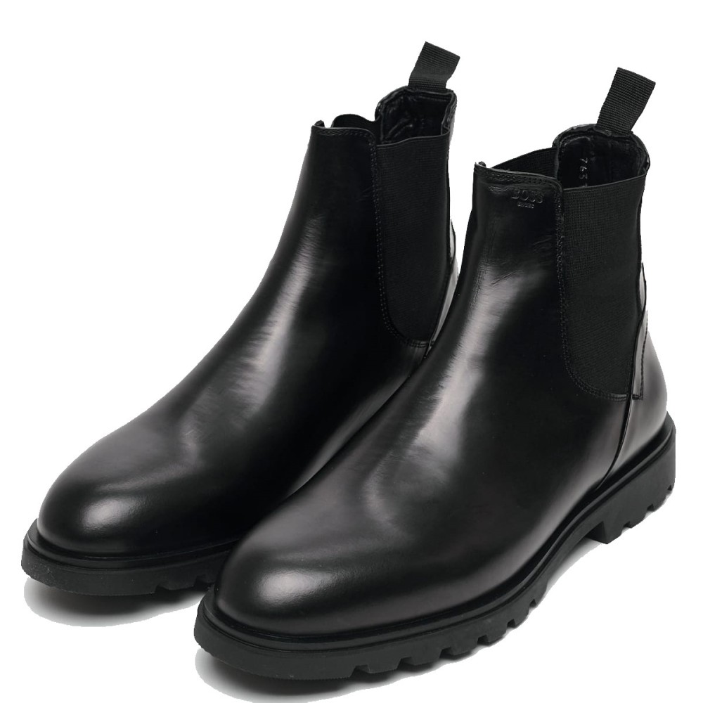 BOSS</br>Boss A7631 BERGAMO Ανδρικά Μποτάκια Μαύρο Δέρμα Chelsea BOSS</br>Boss A7631 BERGAMO Ανδρικά Μποτάκια Μαύρο Δέρμα Chelsea