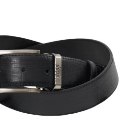 Ανδρική Ζώνη Μαύρο Δέρμα GLAMOUR AB008-BLK Boss