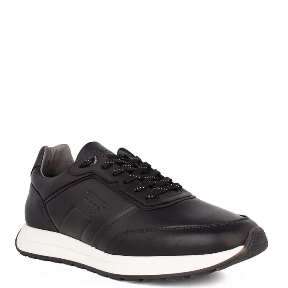 BOSS</br>Ανδρικά Sneakers Μαύρο Δέρμα AB230 TOP Boss BOSS</br>Ανδρικά Sneakers Μαύρο Δέρμα AB230 TOP Boss