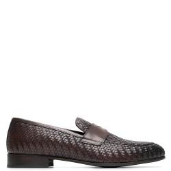 Ανδρικά Μοκασίνια/Loafers Καφέ Δέρμα ABRAMO-00K4 WOV Kalogirou
