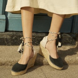 Γυναικείες Πλατφόρμες Μαύρο Suede ALBA10 Macarena
