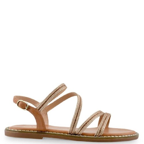 Γυναικεία Σανδάλια Ροζ Χρυσό Μακράμε ALLISON-828 Exe Γυναικεία Σανδάλια Ροζ Χρυσό Μακράμε ALLISON-828 Exe