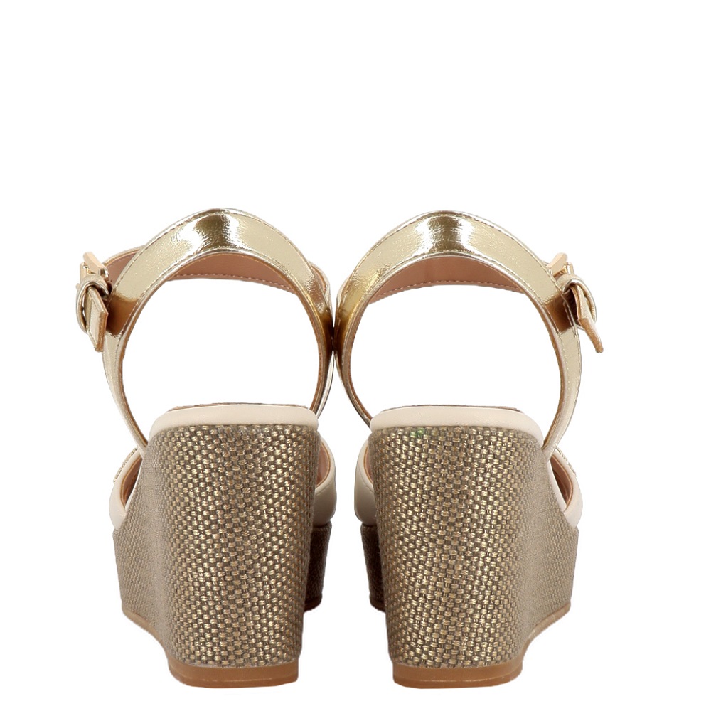 U.S. POLO ASSN.</br>U.S. Polo Assn. ALYSSA027-LBE-GOL02 Γυναικείες Πλατφόρμες Εκρού/Χρυσό