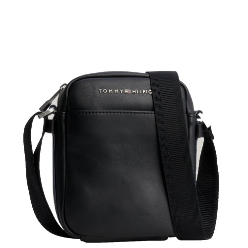 Tommy Hilfiger TH City Mini Reporter Bag AM0AM01941-002 Ανδρική Τσάντα Crossbody Μαύρο