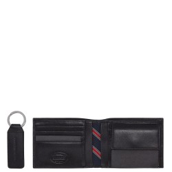Ανδρικό Σετ Πορτοφόλι & Μπρελόκ Μαύρο Leather Wallet & Key Fob Gift Set AM0AM07931-BDS Tommy Hilfiger