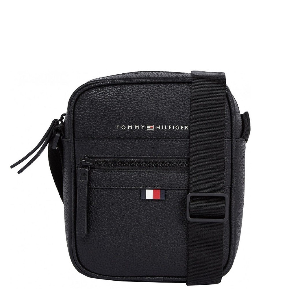 TOMMY HILFIGER</br>Ανδρική Τσάντα Crossbody Μαύρο Essential Small Reporter Bag AM0AM09504-BDS Tommy Hilfiger