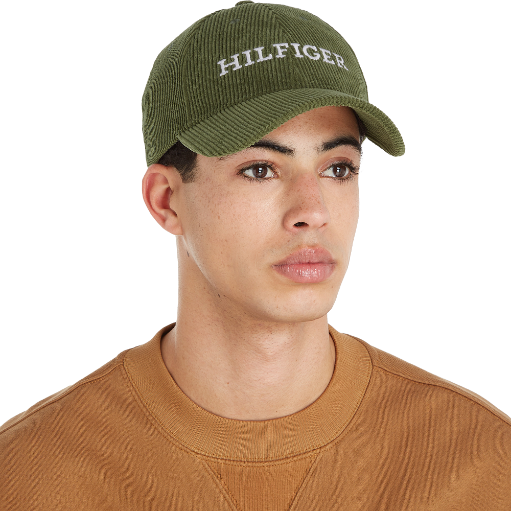 TOMMY HILFIGER</br>Ανδρικό Καπέλο Χακί Κοτλέ AM0AM11990-RBN Tommy Hilfiger