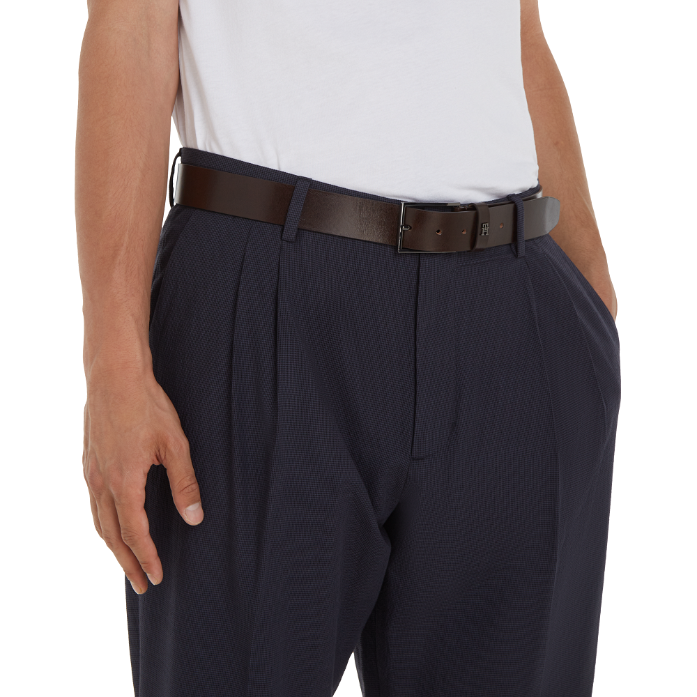 TOMMY HILFIGER</br>Ανδρική Ζώνη Καφέ Δέρμα AM0AM12179-0HD Tommy Hilfiger