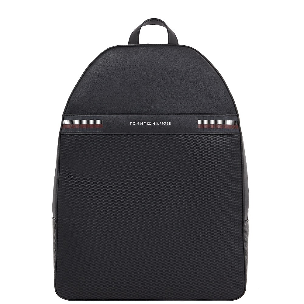 TOMMY HILFIGER</br>Ανδρική Τσάντα Backpack Μαύρο TH Corporate Texture Dome AM0AM12725-BDS Tommy Hilfiger