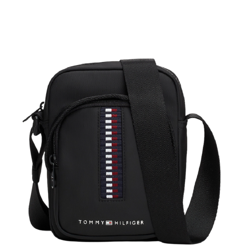 Ανδρική Τσάντα Crossbody Μαύρο TH Corporate Woven Mini Reporter Bag AM0AM12727-BDS Tommy Hilfiger Ανδρική Τσάντα Crossbody Μαύρο TH Corporate Woven Mini Reporter Bag AM0AM12727-BDS Tommy Hilfiger