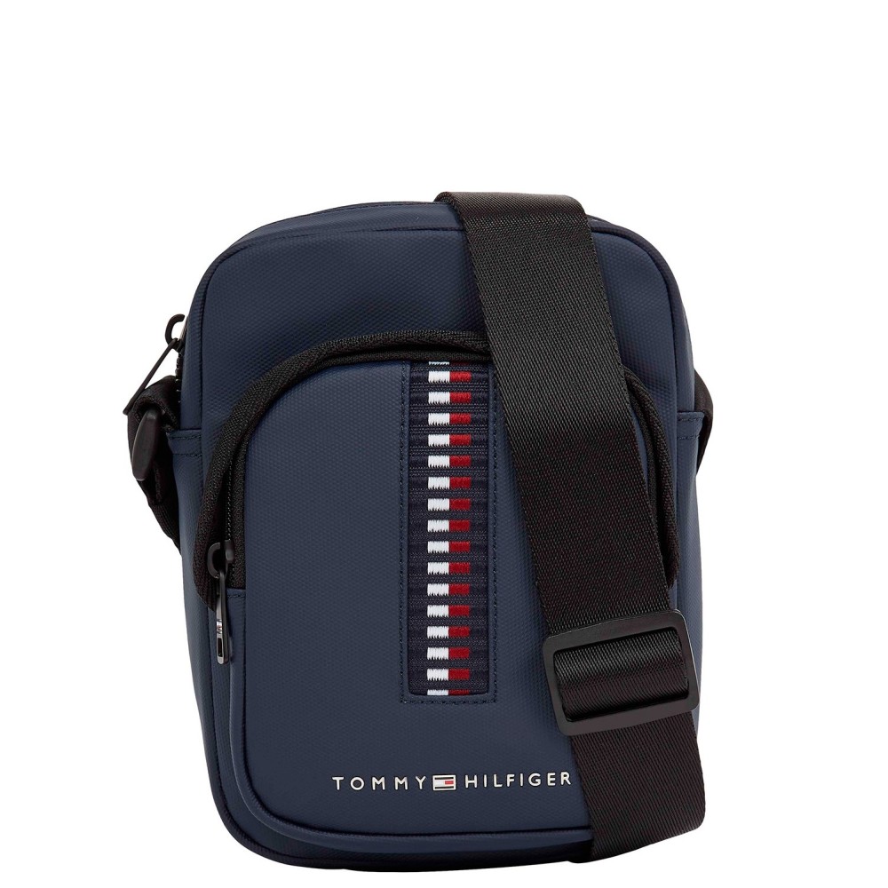 TOMMY HILFIGER</br>Ανδρική Τσάντα Crossbody Μπλε TH Corporate Woven Mini Reporter Bag AM0AM12727-DW6 Tommy Hilfiger