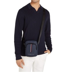 Ανδρική Τσάντα Crossbody Μπλε TH Corporate Woven Mini Reporter Bag AM0AM12727-DW6 Tommy Hilfiger