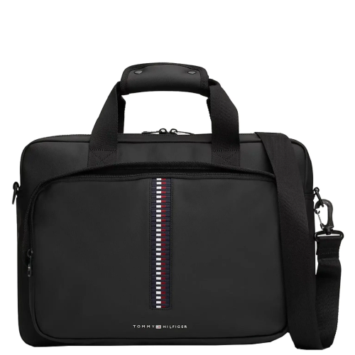Ανδρική Τσάντα Laptop Μαύρο TH Corporate Woven Laptop Bag AM0AM12728-BDS Tommy Hilfiger Ανδρική Τσάντα Laptop Μαύρο TH Corporate Woven Laptop Bag AM0AM12728-BDS Tommy Hilfiger