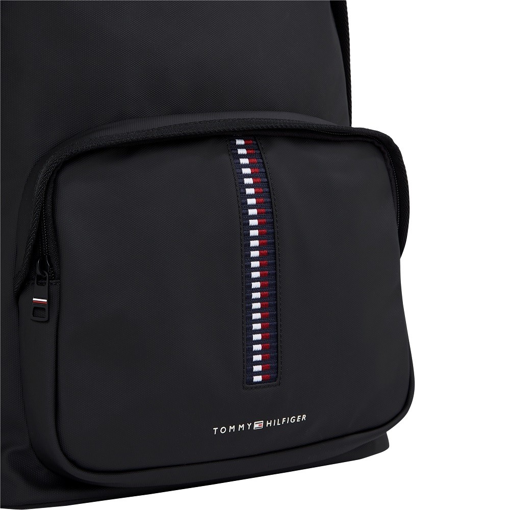 TOMMY HILFIGER</br>Ανδρική Τσάντα Backpack Μαύρο TH Corporate Woven Dome AM0AM12732-BDS Tommy Hilfiger