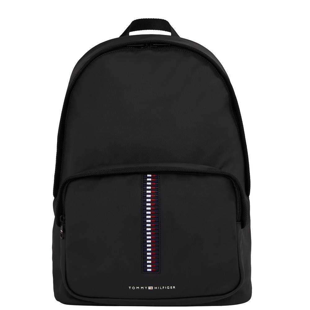 TOMMY HILFIGER</br>Ανδρική Τσάντα Backpack Μαύρο TH Corporate Woven Dome AM0AM12732-BDS Tommy Hilfiger