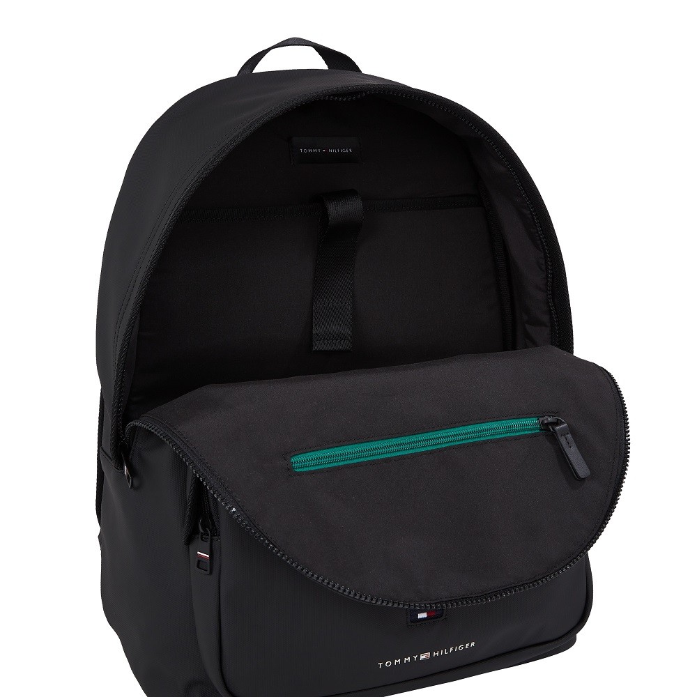 TOMMY HILFIGER</br>Ανδρική Τσάντα Backpack Μαύρο TH Corporate Woven Dome AM0AM12732-BDS Tommy Hilfiger