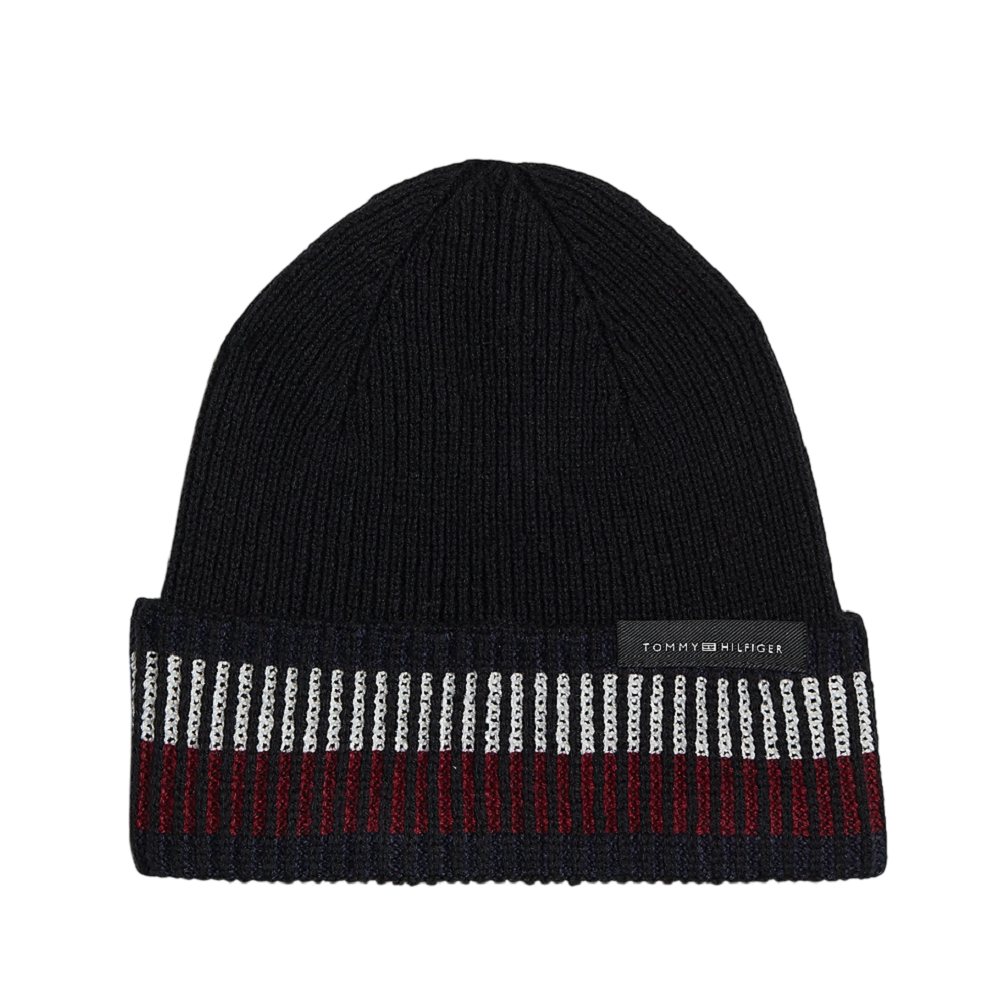 TOMMY HILFIGER</br>Ανδρικός Σκούφος Μαύρο Μάλλινο TH Corporate Love Wool Blend Beanie AM0AM12751-BDS Tommy Hilfiger TOMMY HILFIGER</br>Ανδρικός Σκούφος Μαύρο Μάλλινο TH Corporate Love Wool Blend Beanie AM0AM12751-BDS Tommy Hilfiger