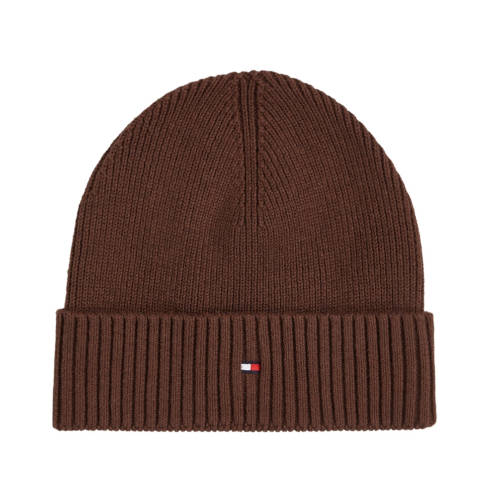 TOMMY HILFIGER</br>Tommy Hilfiger TH Flag Pima Cotton Cashmere Beanie AM0AM12796-GSZ Ανδρικός Σκούφος Καφέ