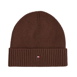 TOMMY HILFIGER</br>Tommy Hilfiger TH Flag Pima Cotton Cashmere Beanie AM0AM12796-GSZ Ανδρικός Σκούφος Καφέ