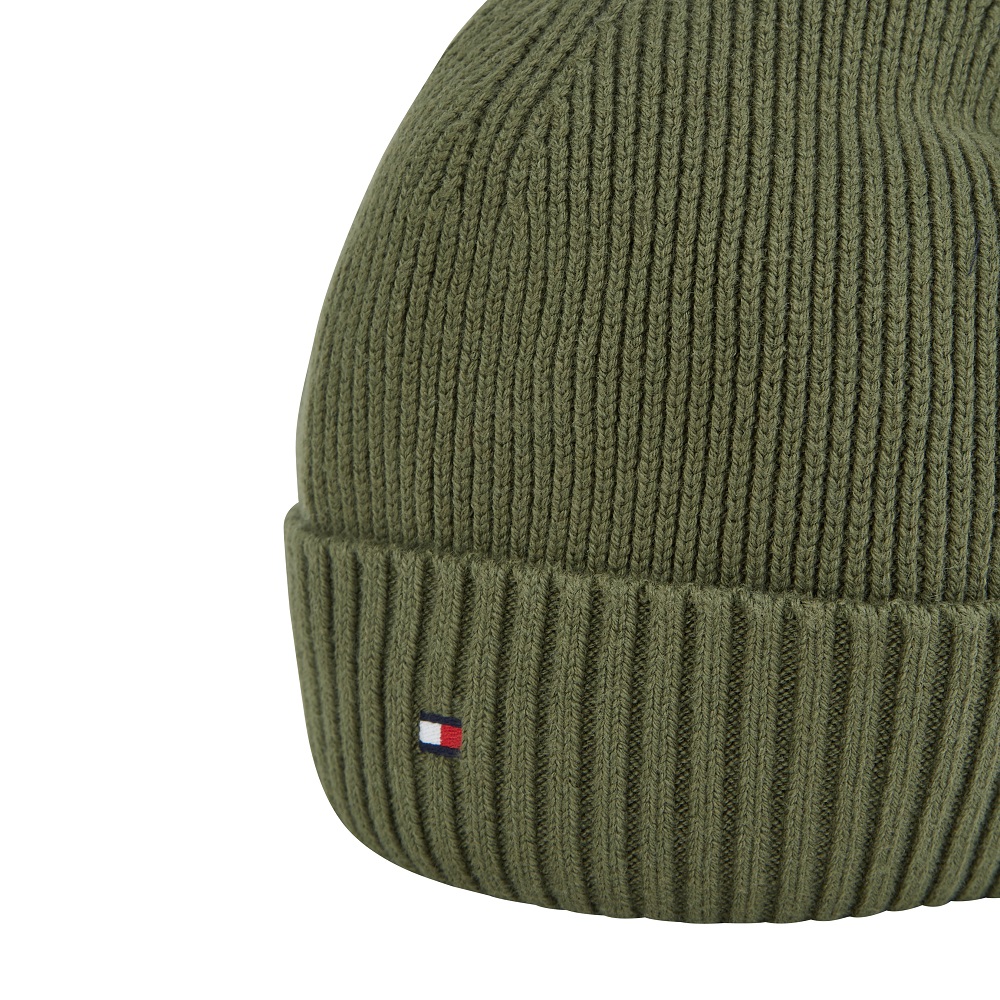TOMMY HILFIGER</br>Tommy Hilfiger TH Flag Pima Cotton Cashmere Beanie AM0AM12796-MT1 Ανδρικός Σκούφος Χακί