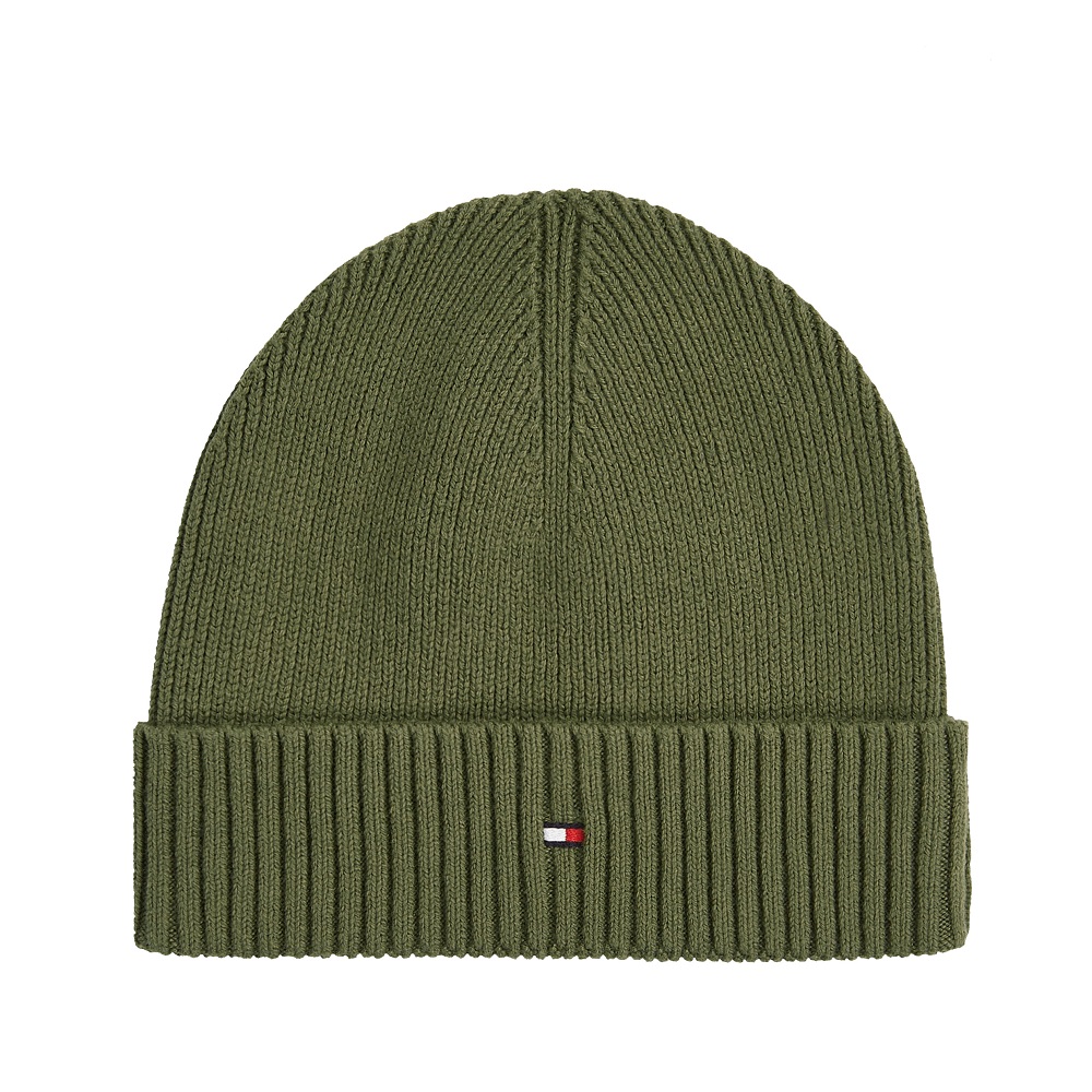 TOMMY HILFIGER</br>Tommy Hilfiger TH Flag Pima Cotton Cashmere Beanie AM0AM12796-MT1 Ανδρικός Σκούφος Χακί