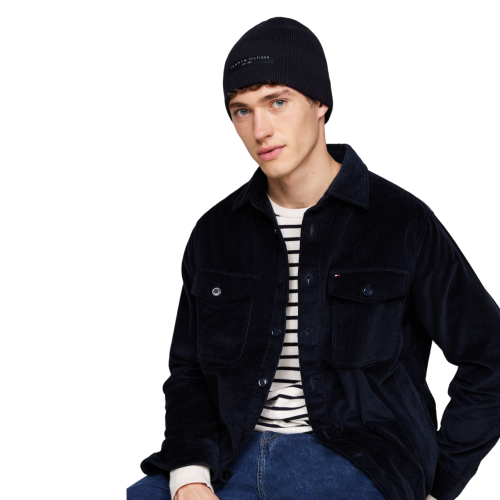 Ανδρικός Σκούφος Μπλε TH Foundation Logo Patch Turn-up Cotton Beanie AM0AM12797-DW6 Tommy Hilfiger Ανδρικός Σκούφος Μπλε TH Foundation Logo Patch Turn-up Cotton Beanie AM0AM12797-DW6 Tommy Hilfiger