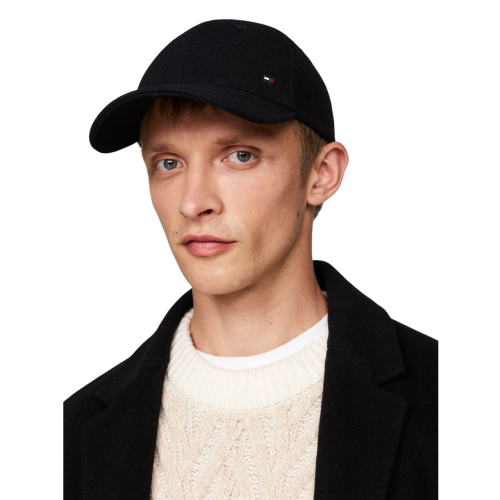 Ανδρικό Καπέλο Μαύρο Μάλλινο AM0AM12807-BDS Tommy Hilfiger