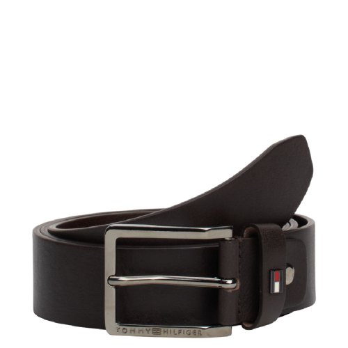 Ανδρική Ζώνη Καφέ Δέρμα Leather Square Buckle Belt AM0AM12819-0HD Tommy Hilfiger