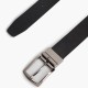 TOMMY HILFIGER</br>Tommy Hilfiger Flag Rectangular Buckle Reversible Leather Belt AM0AM13012-0HD Ανδρική Ζώνη Διπλής Όψεως Καφέ/Μαύρο Δέρμα