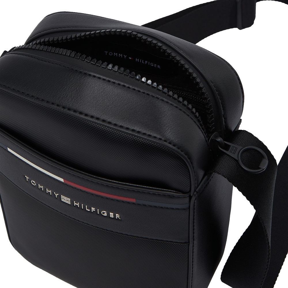 TOMMY HILFIGER</br>Ανδρική Τσάντα Crossbody Μαύρο TH Foundation Mini Reporter Bag AM0AM13196-BDS Tommy Hilfiger