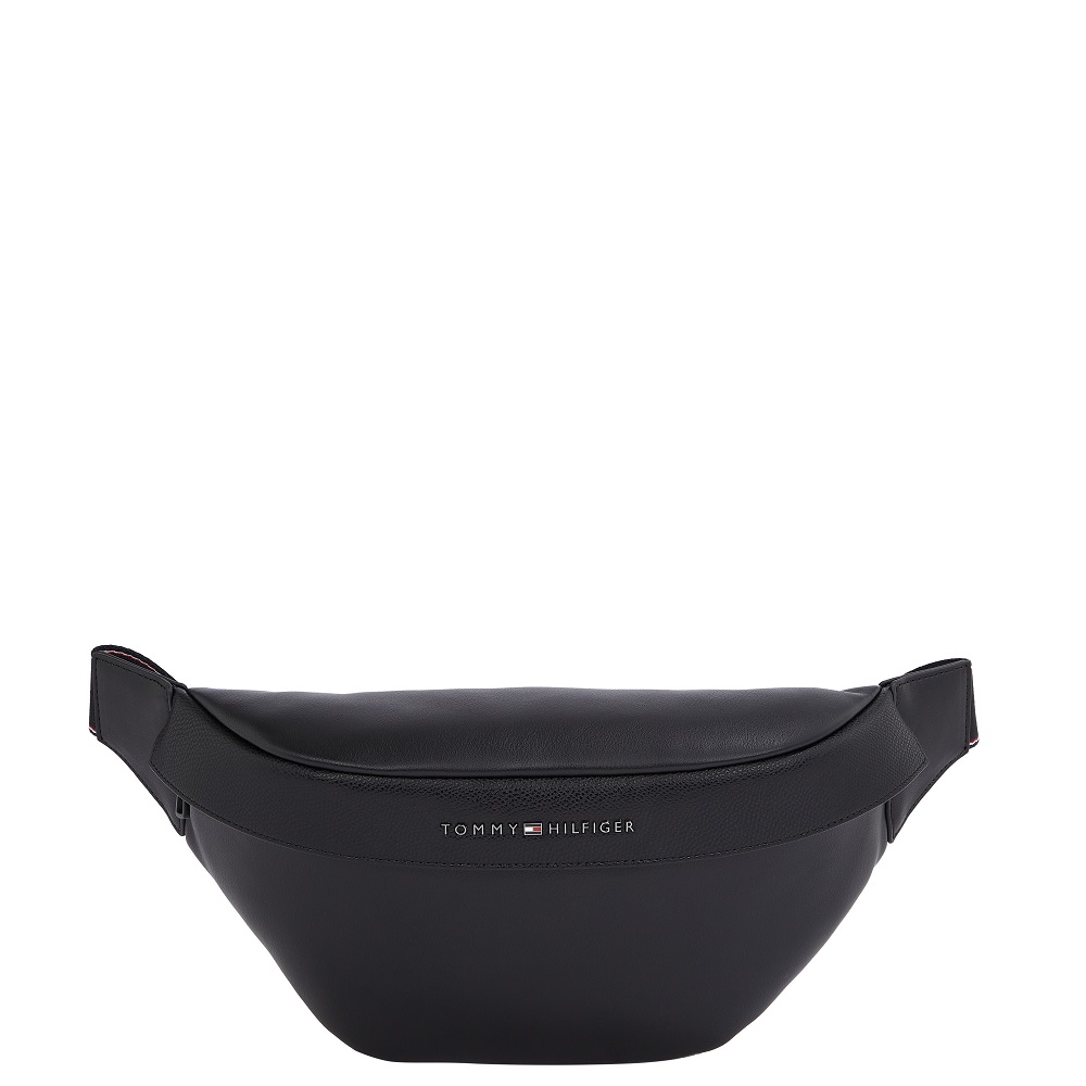 TOMMY HILFIGER</br>Ανδρική Τσάντα Μέσης Μαύρο TH Corporate Bumbag AM0AM13226-BDS Tommy Hilfiger