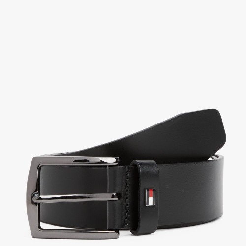 Ανδρική Ζώνη Μαύρο Δέρμα Leather Square Belt AM0AM13536-BDS Tommy Hilfiger Ανδρική Ζώνη Μαύρο Δέρμα Leather Square Belt AM0AM13536-BDS Tommy Hilfiger