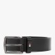 TOMMY HILFIGER</br>Ανδρική Ζώνη Μαύρο Δέρμα Leather Square Belt AM0AM13536-BDS Tommy Hilfiger