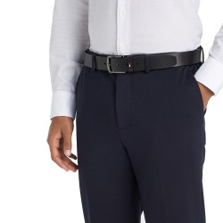 Ανδρική Ζώνη Μαύρο Δέρμα Leather Square Belt AM0AM13536-BDS Tommy Hilfiger