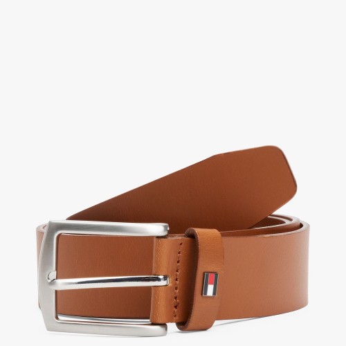 Ανδρική Ζώνη Ταμπά Δέρμα Leather Square Belt AM0AM13536-GB8 Tommy Hilfiger