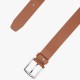 TOMMY HILFIGER</br>Ανδρική Ζώνη Ταμπά Δέρμα Leather Square Belt AM0AM13536-GB8 Tommy Hilfiger