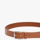 TOMMY HILFIGER</br>Ανδρική Ζώνη Ταμπά Δέρμα Leather Square Belt AM0AM13536-GB8 Tommy Hilfiger
