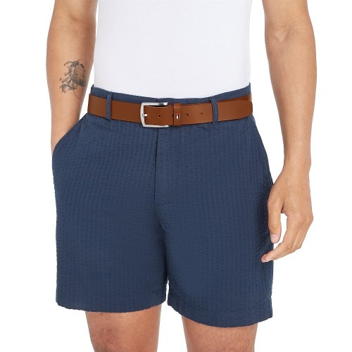 Ανδρική Ζώνη Ταμπά Δέρμα Leather Square Belt AM0AM13536-GB8 Tommy Hilfiger