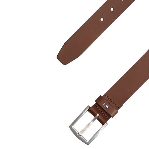 Tommy Hilfiger Leather Square Belt AM0AM13536-GVI Ανδρική Ζώνη Ταμπά Δέρμα
