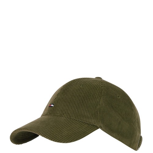 Tommy Hilfiger TH Flag 6 Panel Corduroy Baseball Cap AM0AM13583-MT1 Ανδρικό Καπέλο Χακί Κοτλέ