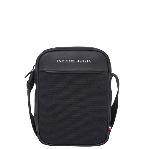 Tommy Hilfiger TH Foundation Mini Reporter Bag AM0AM13624-BDS Ανδρική Τσάντα Crossbody Μαύρο