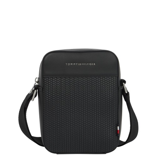 Tommy Hilfiger TH Woven Mini Reporter Bag AM0AM13661-BDS Ανδρική Τσάντα Crossbody Μαύρο