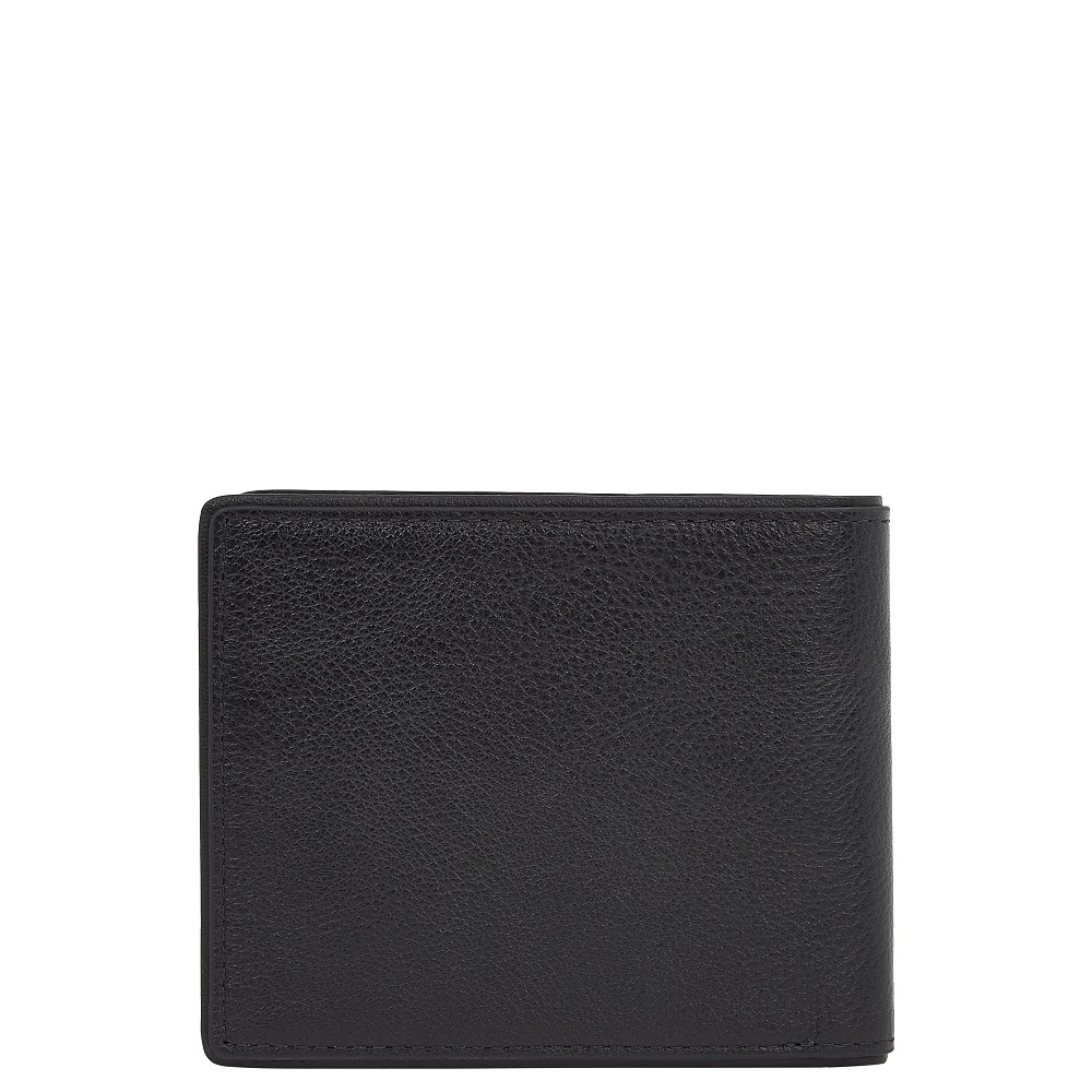 TOMMY HILFIGER</br>Tommy Hilfiger Corporate Leather Card and Coin Wallet AM0AM13740-BDS Ανδρικό Πορτοφόλι Μαύρο Δέρμα