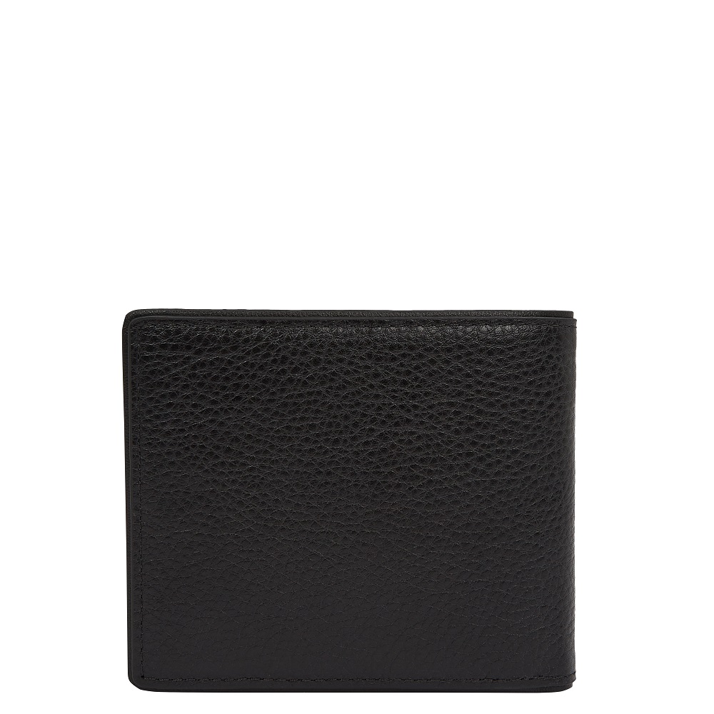TOMMY HILFIGER</br>Tommy Hilfiger Corporate Leather Flap Bifold Wallet AM0AM13741-BDS Ανδρικό Πορτοφόλι Μαύρο Δέρμα